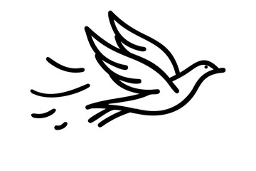 Obraz premium dove of peace vector illustration