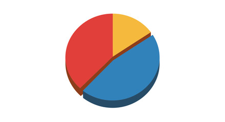 Dynamic 3D Pie Chart Visualizing Proportional Data for Business Analytics, Financial Reports, and Market Share Representation