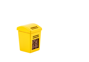 Bright yellow mailbox on black background highlighting postal communication and delivery service