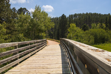 Fototapeta premium Bridge on the George S. Mickelson trail, South Dakota