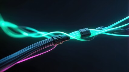 Fiber Optic Hair, Glowing Tech Strands, Digital Hair Transformation, Subtle
Circuit Hair, Luminous Hair Cables