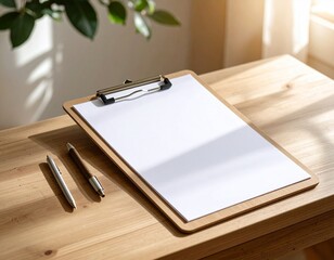 notebook on wooden table