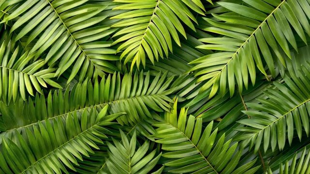 Emerald Leaf Canopy: A stunning close-up of lush green leaves forms a vibrant and intricate canopy, showcasing the delicate textures and patterns of natural foliage.