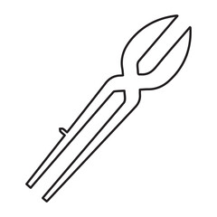 shears tool line icon