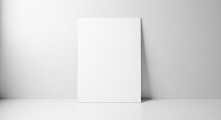 Naklejka premium Blank Canvas on Minimalist Background for Art Projects, Invitation Designs, Creative Blogs, Marketing Materials, and Interior Decor Concepts 