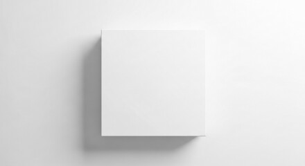 Minimalist Blank Square Box on White Surface for Product Mockups, Design Presentations, Branding Concepts, Creative Projects, and Graphic Design Use  