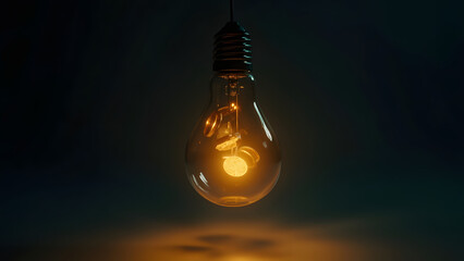 High-resolution image of a single transparent light bulb containing tiny golden coins, isolated on a clean white background.