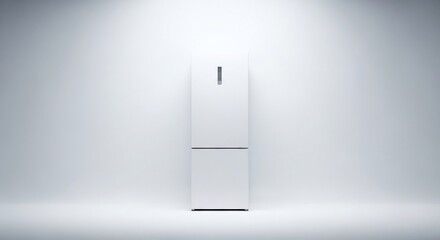 Modern White Refrigerator with Minimalist Design for Appliance Websites, Kitchen Blogs, Home Decor, and Interior Design Projects  