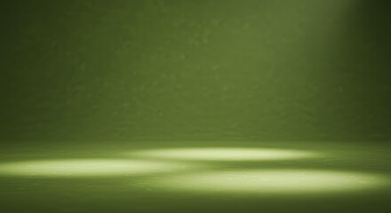 Olive green studio background with dramatic spotlight and subtle texture creating sophisticated atmosphere for commercial photography