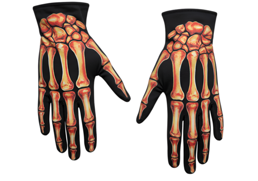 Anatomical illustration of human skeletal hands with detailed bones and joints in a minimalistic