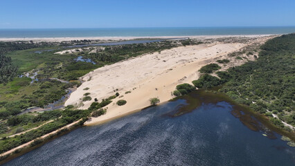 Almecegas Lake At Paraipaba In Ceara Brazil. Nature Landscape. Beautiful Sand Dunes. Almecegas Lake At Paraipaba. Rainwater Lakes. Almecegas Lake. Summer Travel. Brazil Northeastern.