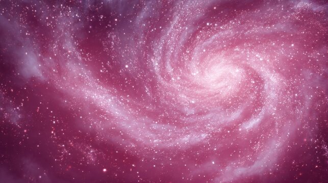Stunning photo of mesmerizing pink galaxy swirl, radiating cosmic energy and beauty, perfect for backgrounds or fantasy-themed projects.