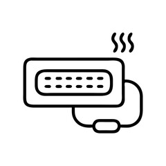 Heat pad for relaxation and physiotherapy treatment icon  