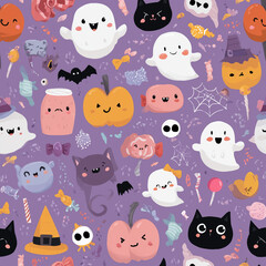 halloween seamless pattern