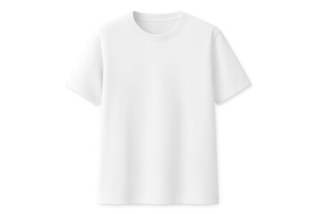 Plain white t-shirt mockup featuring clean design, transparent background highlighting graphic potential