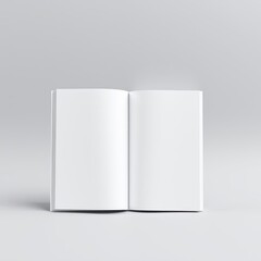 Naklejka premium Empty white book on gray background book mockup blank template isolated book professional presentation blank empty creative composition versatile use professional lighting expert styling