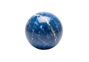 Beautiful polished blue marble with white and gold veins on a black background perfect for design