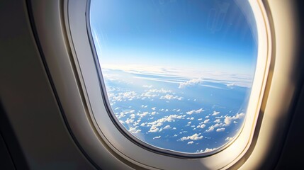 Captivating Aircraft Windows: Frames of Sky, Clouds, and Landscape Views from Commercial Jets, Featuring Oval Designs, Plexiglass Panes, and In-Flight Perspectives, Ideal for Travel Photography, Aviat