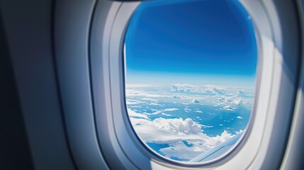 Captivating Aircraft Windows: Frames of Sky, Clouds, and Landscape Views from Commercial Jets, Featuring Oval Designs, Plexiglass Panes, and In-Flight Perspectives, Ideal for Travel Photography, Aviat