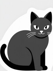 black and white cat