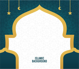 Vertical Mosque Arch Gold Frame