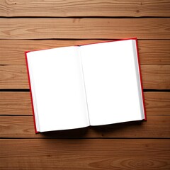 Book blank booklet isolated on wooden textural background book mockup blank template isolated book professional presentation blank empty  creative composition versatile use  professional l