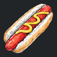Very Delicious Hotdog design very cool