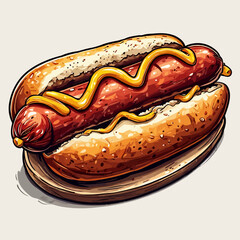 Very Delicious Hotdog design very cool