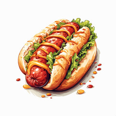 Very Delicious Hotdog design very cool