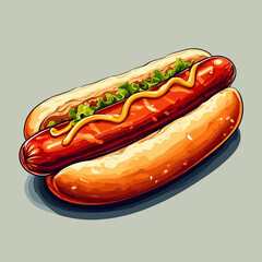 Very Delicious Hotdog design very cool