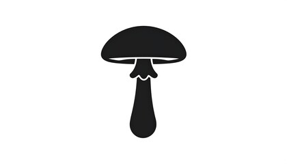 Simple black mushroom icon