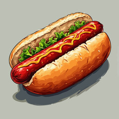 Very Delicious Hotdog design very cool