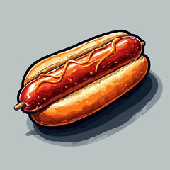 Very Delicious Hotdog design very cool