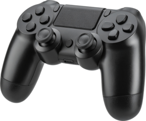 Cut-Out Black Gaming Controller