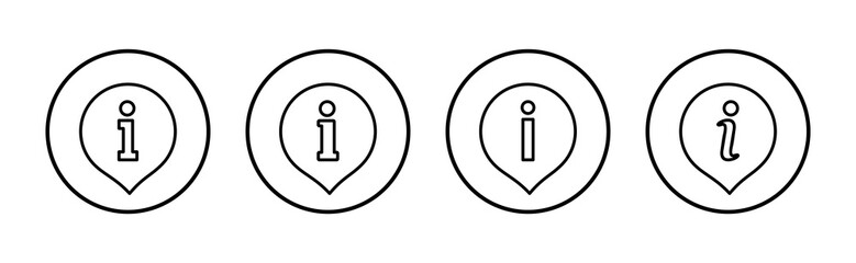 Information sign icon vector. about us sign and symbol. question mark icon