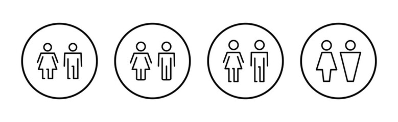 Man and woman icon vector. male and female sign and symbol. Girls and boys