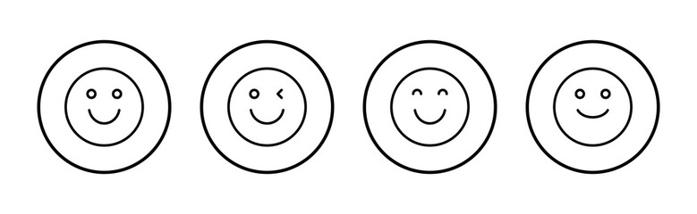 Smile icon vector. smile emoticon icon. feedback sign and symbol