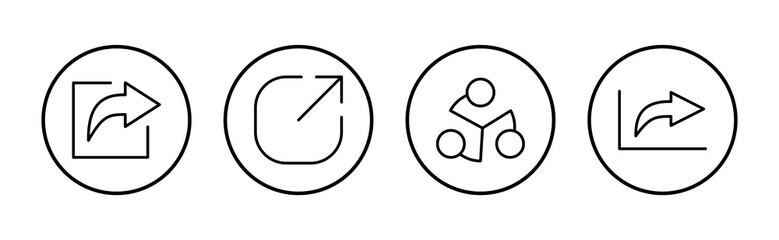 Share icon vector. Sharing sign and symbol
