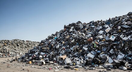Electronic Waste Mountain: A Visual Representation of Environmental Pollution