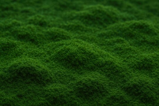 Natural moss carpet growing on forest floor with rich green texture and organic woodland atmosphere