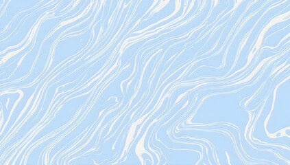 Fototapeta premium Abstract flowing pastel blue and white textured background with organic wavy lines and subtle iridescent shimmer creating a soft ethereal feel