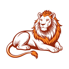 lion cartoon isolated on white