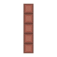 Vertical dark chocolate bar in watercolor style