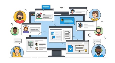 A Vibrant Network of Diverse Professionals in a Digital Collaboration Ecosystem.