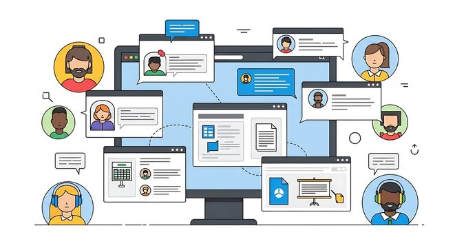 A Vibrant Network of Diverse Professionals in a Digital Collaboration Ecosystem.