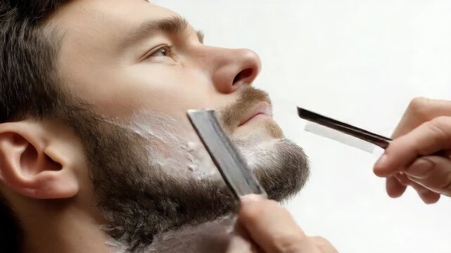 Close shave technique for a well-groomed appearance at home