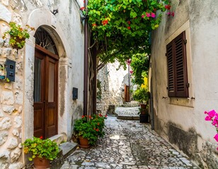 Fototapeta premium Charming Italian alleyway