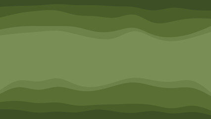 Obraz premium Abstract flowing waves of varying shades of green create a serene and organic background design, evoking nature and calm.