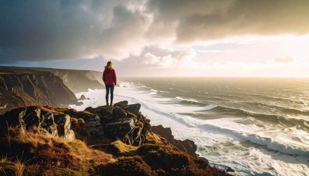 Survivor on Wind-Swept Clifftop - Powered by Adobe