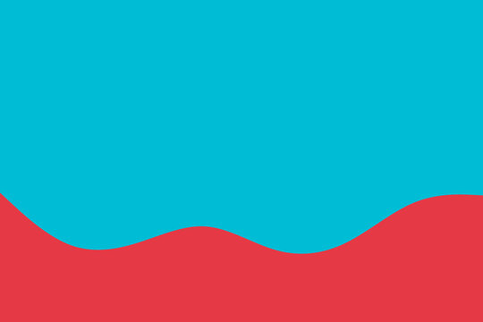 A vibrant abstract background features a dynamic wavy line separating a bright teal top section from a warm red lower area, creating a modern graphic design.